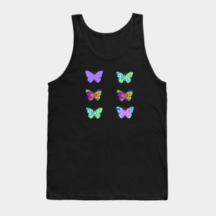 Psychedelic Butterflies - small 6 pack Tank Top